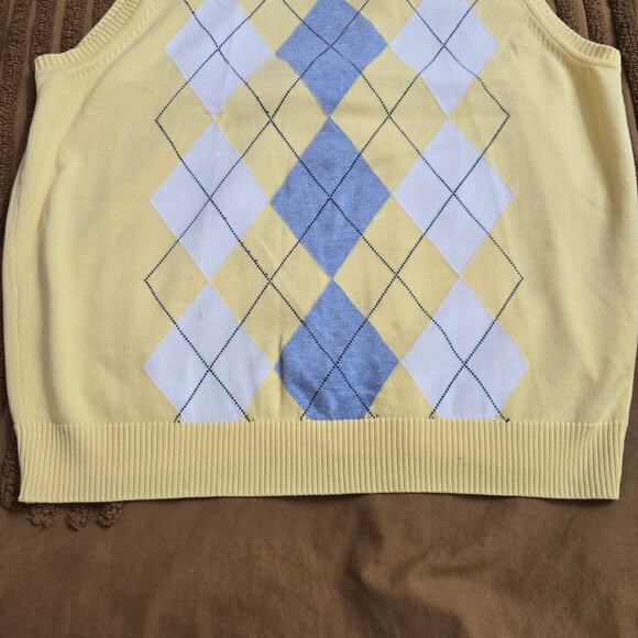 Club Room Men Vtg Y2K Preppy Estate Ivy League Golf Argyle V Neck Sweater Vest M - Picture 3 of 9